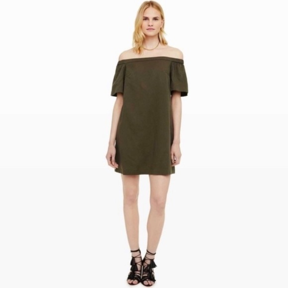 Club Monaco‎ Nearta Dress Olive Green NWT Size 2 - Picture 1 of 10